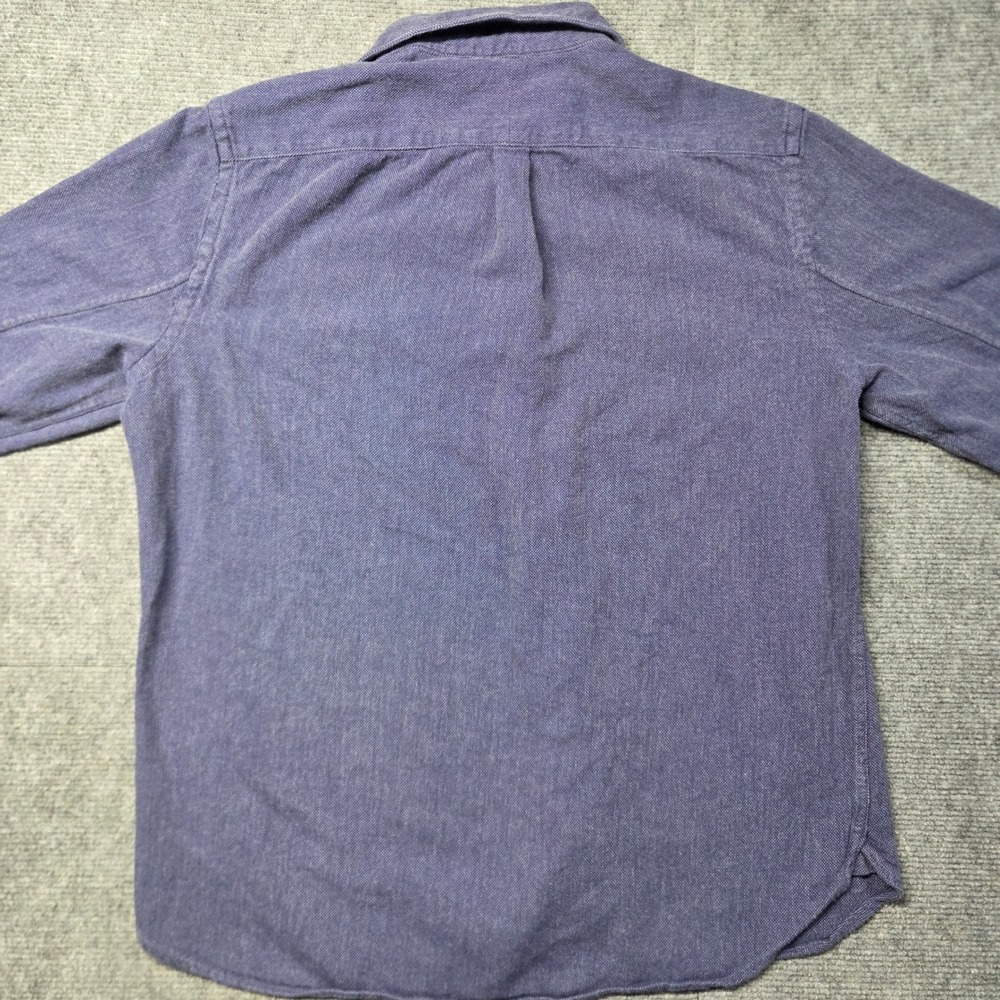 Steven Alan Shirt Mens L Made in USA Blue Oxford Textured Cotton Button Up - Picture 12 of 15
